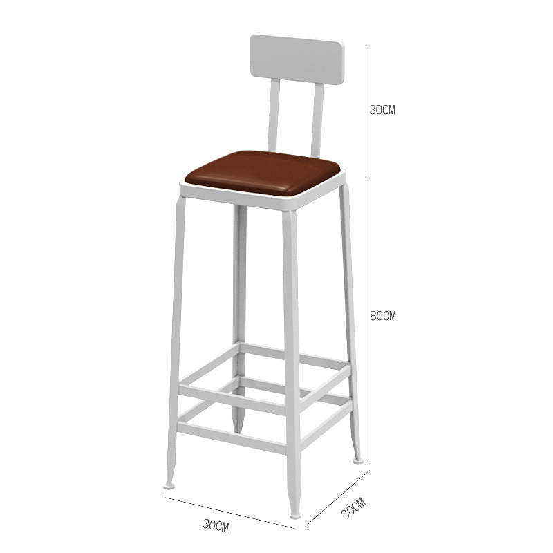 Bar cafe wall commercial wood bar table and chair combination Internet celebrity long wrought iron soft seat back dining table and chair
