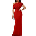 european and american export women's clothing: summer cross-border new french elegant one-shoulder bodycon dress with pencil skirt
