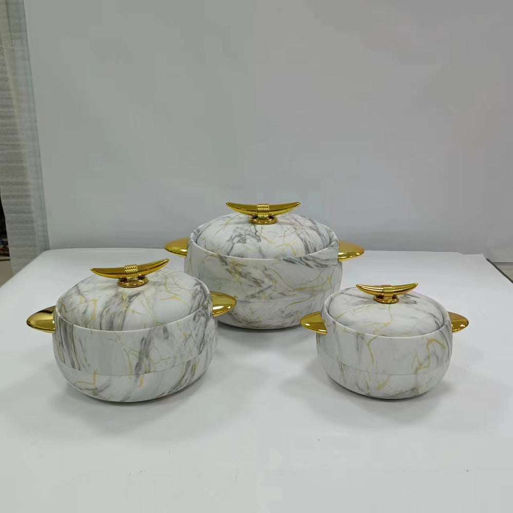 Factory direct sales cross-border popular stainless steel tableware fresh-keeping lunch box commercial stall thermal insulation lunch box coated three-piece set