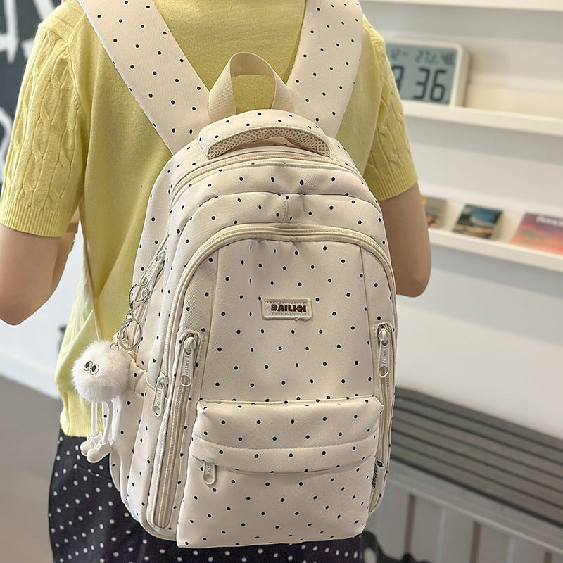2025 new spring outing: stylish & chic solid color/floral casual student backpack - fresh & feminine everyday bag