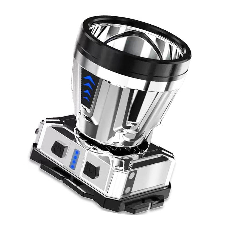 Helmet type LED headlight super bright waterproof camping induction flashlight long battery life lithium battery charging mobile phone