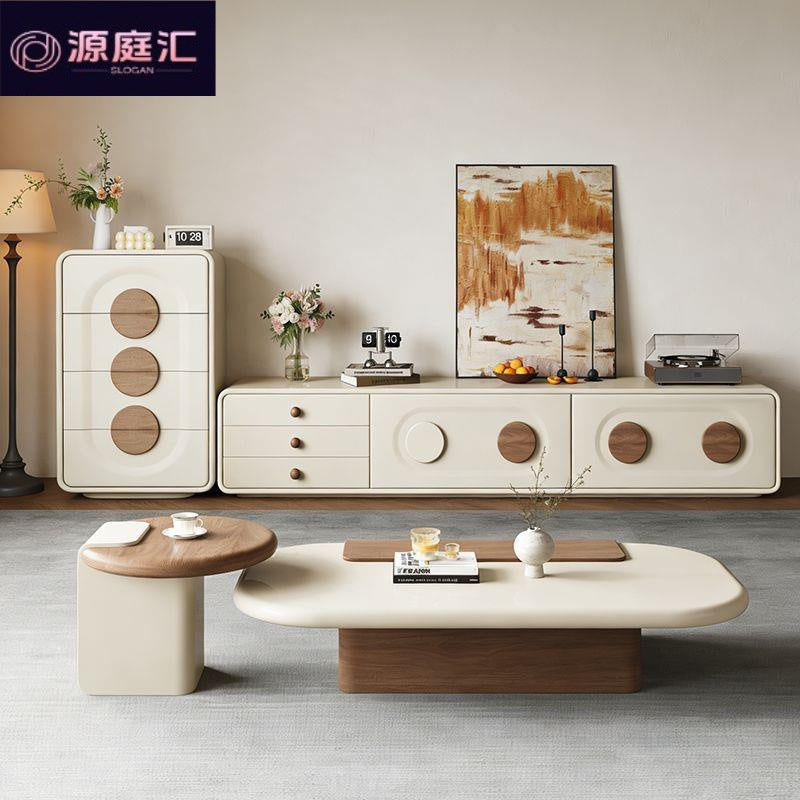Tv cabinet floor-standing cabinet living room for home low cabinet medieval cream floor cabinetaccessible luxury wall-mounted storage integrated cabinet