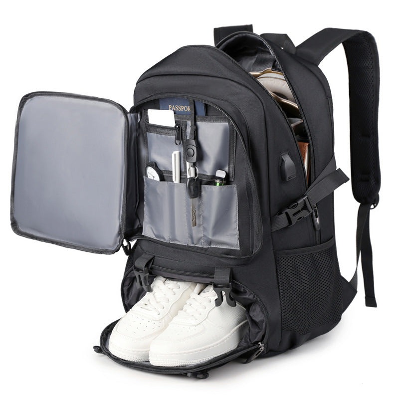Cross-border backpack backpack men's large-capacity expansion with shoe compartment outdoor sports backpack short-trip backpack