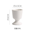Scandinaviancasual pure white breakfast egg cup egg holder creative egg holder dining table utensils mini goblet ins