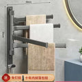No punching bathroom rotate multi-pole towel rack movable pole towel bar bathroom hanging rack storage rack hanging pole drying