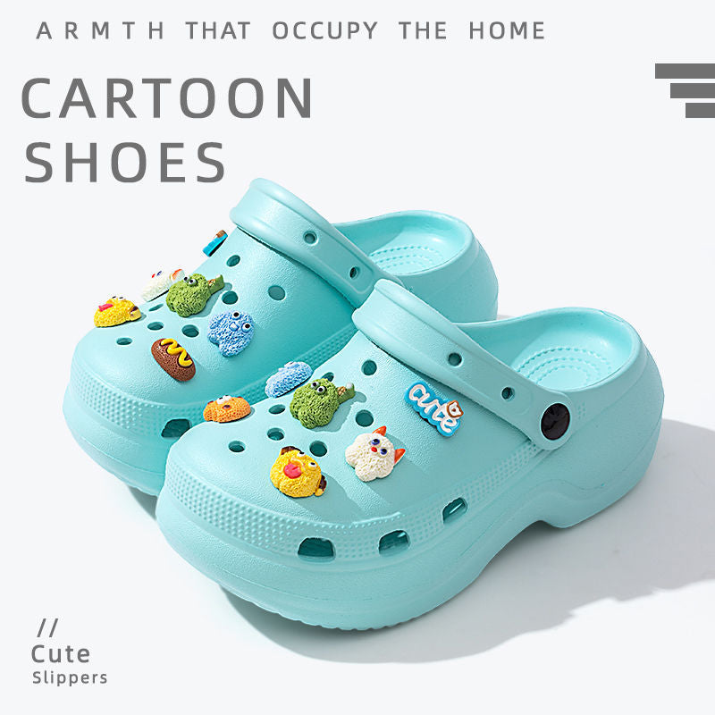 2025 new platform clogs for women - closed toe, non-slip, odor-resistant, comfortable summer fashion slides for outdoor wear
