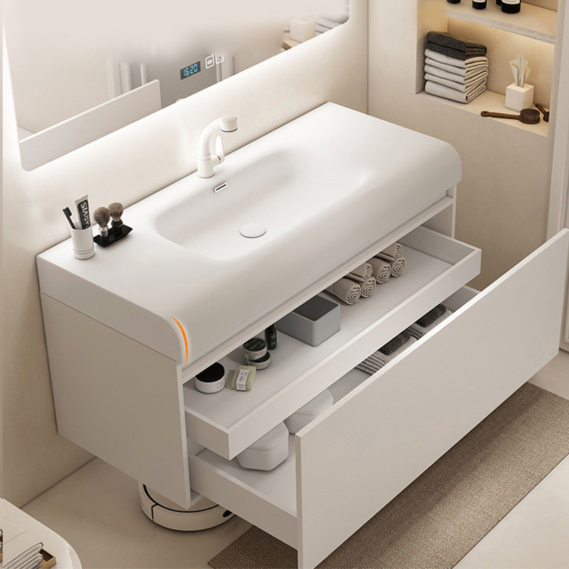 Qimeishi arc integrated basin wash basin bathroom cabinet combination bathroom washstand washbasin simple basin cabinet