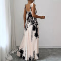 spring/summer new collection: polyester printed straight-leg pants & bohemian-inspired vintage painted dress