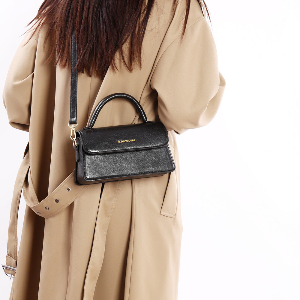 Exportretro small bag 2024new arrivaltrendyfashioneasiest for match shoulder crossbody bag texture women's satchel small square bag