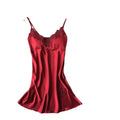 New european and american style faux silk black loungewear two-piece set - fashionable and comfortable lace trim pajama set