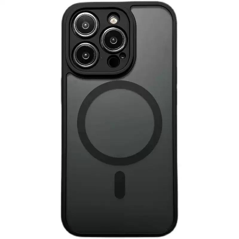 Magnetic suction suitable for iphone16 mobile phone case lens protection apple 17 transparent black anti-fall protective cover 1517air
