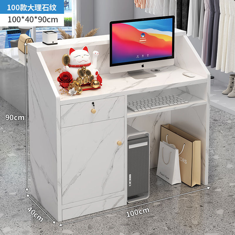 Minimalist modern bar counter/reception desk - small counter for beauty salons, clothing stores, and reception areas
