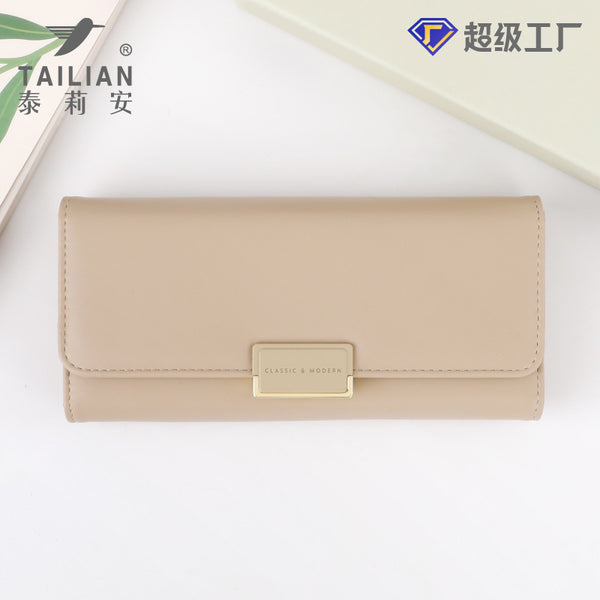 Cross-border simple and fashionable long women's handbag wholesale 2024 new 30% off large-capacity women's wallet purse
