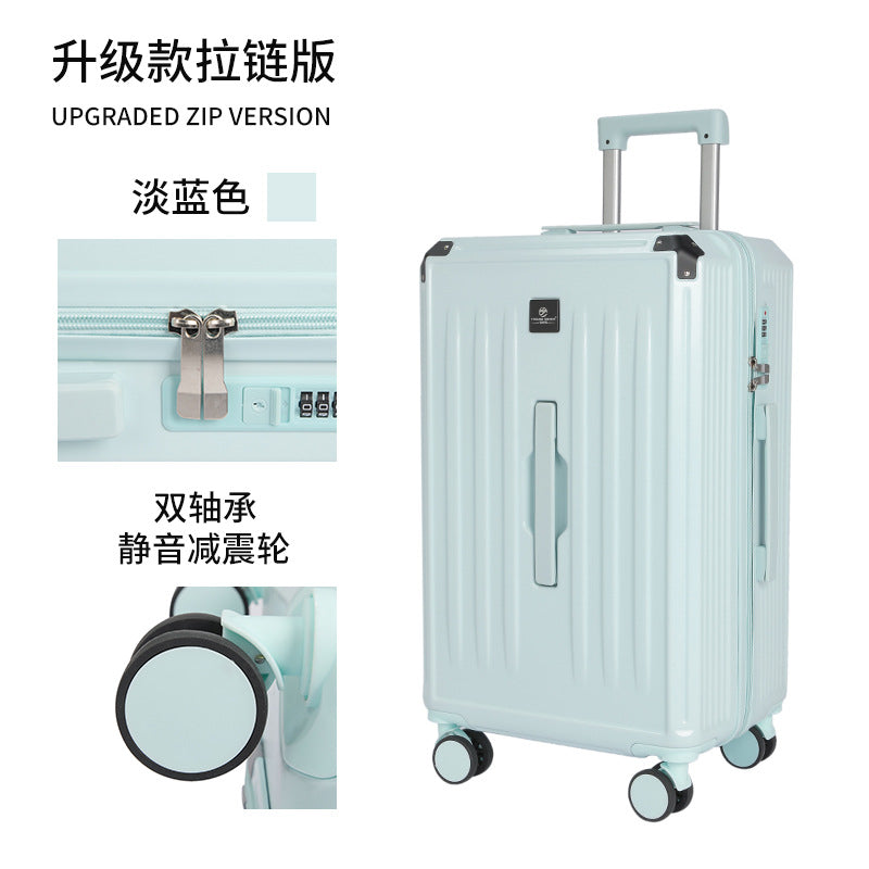 Large capacity thickened fashion luggage zipper 28 inch sports men's trolley case checked travel female silent universal wheel
