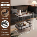 Accessible luxury saddle leather sofa trolley corner sofa storage rack movable wheeled bedside table living room for home coffee table