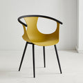 Fashion four-corner creative dining chair thickened plastic back chair milk tea shop restaurant stackable casual negotiation office chair
