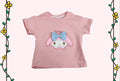Hot-selling cross-border new arrivals: girls' short-sleeve t-shirts for summer, featuring my melody, cinnamoroll, and kuromi cartoon designs on cotton tops