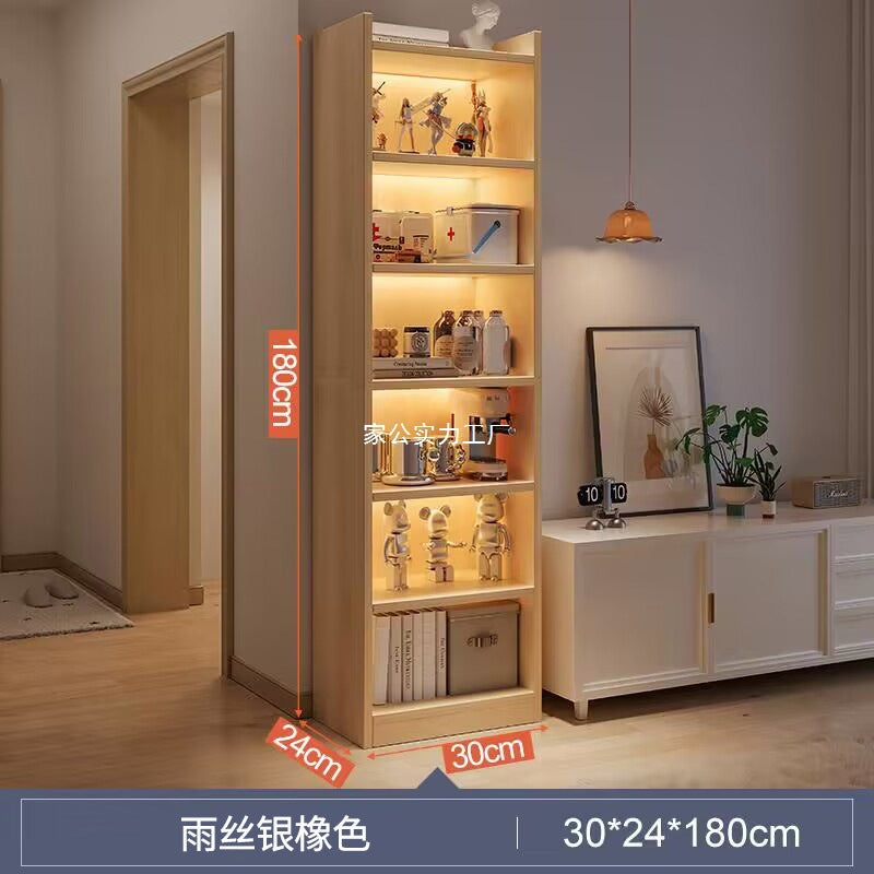Shelves next to TV cabinets, household bookshelves, simple floor-to-ceiling storage, aisle cabinets, living room, multi-layer corner bookcases