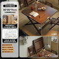 Solid wood folding table - square dining table, collapsible dining table for home, small apartment, simple square table
