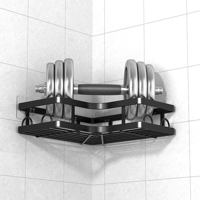 No punching toilet triangle bathroom rack superglue hand washing corner storage rack wall hanging kitchen corner rack