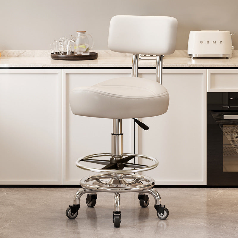 Saddle Chair Kitchen Cooking Chair Front Desk Cashier High Stool Universal Wheel Lifting Chair Beauty Barber Stool