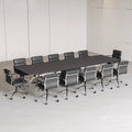 Conference table - minimalist modern office desk, conference room table and chair set, office furniture, large rectangular negotiation and training table
