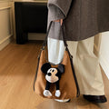 Leopard print large capacity bag for women, 2025 new arrival, trendy commuter shoulder & crossbody bag, casual retro multi-use backpack
