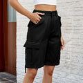Wishfashion cross-border women's clothing  independent station new arrivalstylish washed workwear half length pants casualshorts trendy