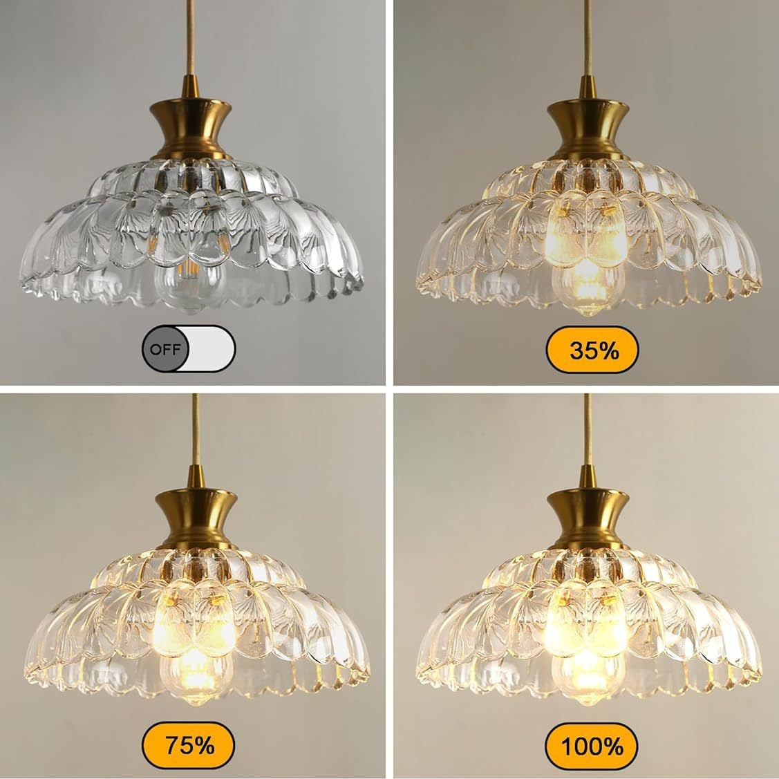 Cross-border modern glass chandelier retro lighting glass fixture for kitchen island dining room bedroom foyer entrance