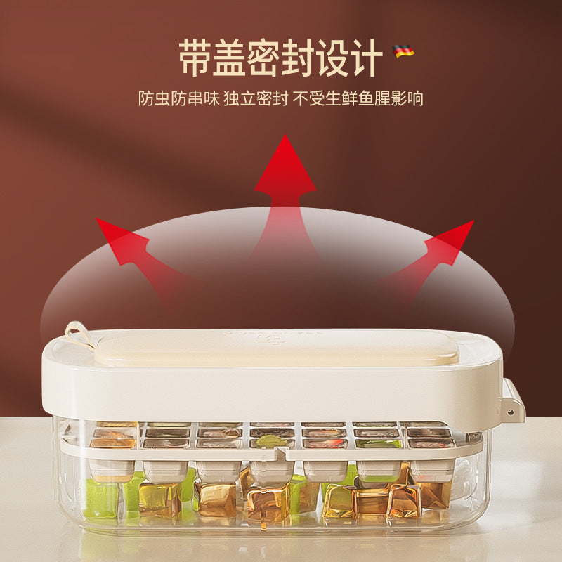 Household large-capacity ice grid 42 grids, refrigerator frozen ice cube mold commercial ice box large ice cube box ice storage box wholesale