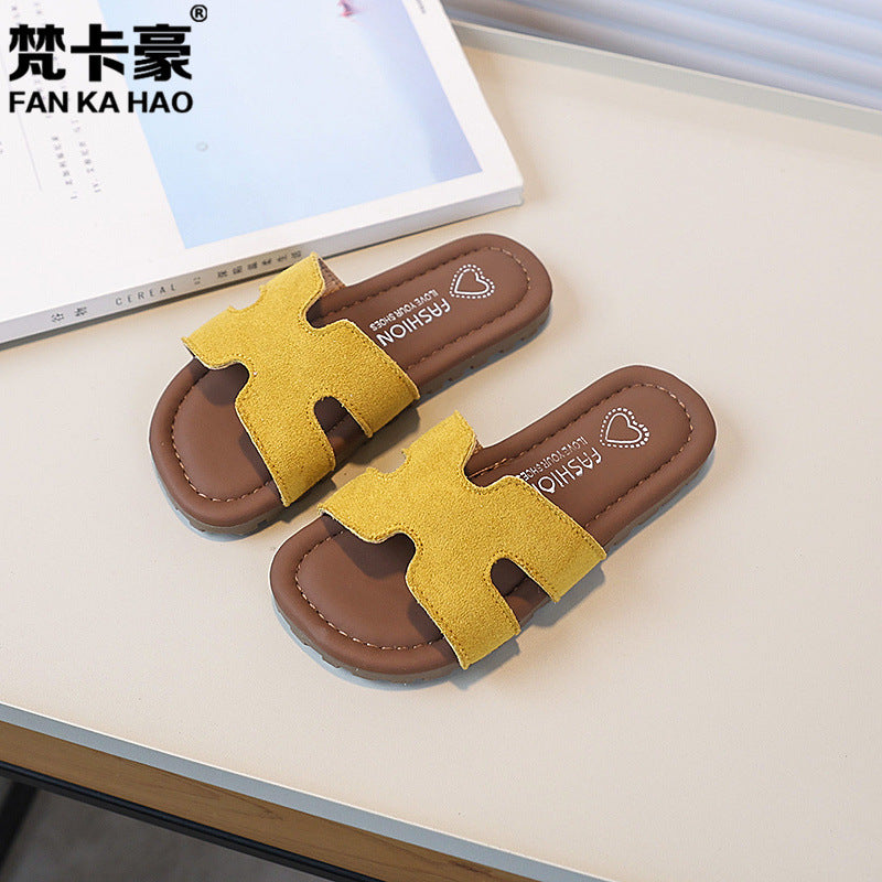Vancahao kids small fragrance style slippers  summernew arrivalk-stylegirl french beach soft bottom sandals