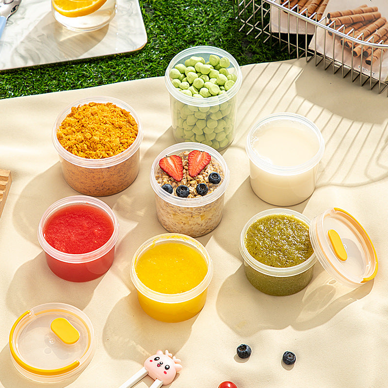 Kitchen Portable Food Sealed Jar Oat Cup Classification Baby Baby Supplementary Food Box Plastic Portable Transparent Storage Box