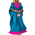 Autumn new arrival party african dress ethnic formal gown color block satin designer robe bubudresses