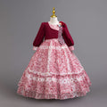 New spring/autumn chiffon dress - premium long sleeve banquet gown - holiday party princess performance dress - kids' dress
