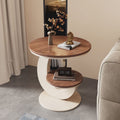 Accessible luxury side living room sofa side table balcony round table double layer classy simple creative small table bedside for home coffee table