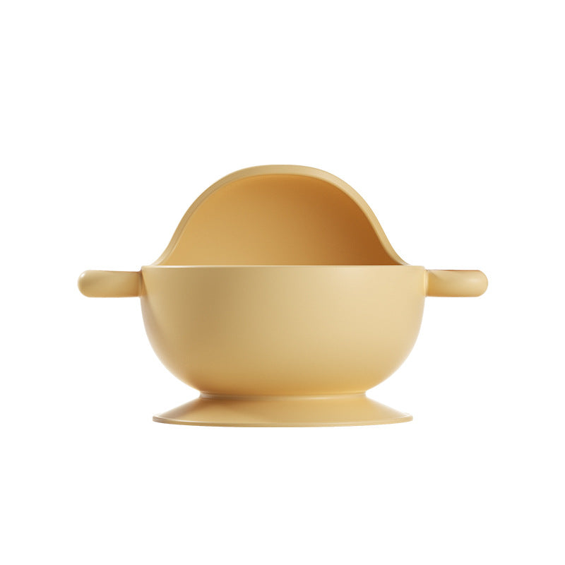 Baby elephant snack bowl - portable, spill-proof kids' meal set for on-the-go: includes fruit cup and suction silicone plate