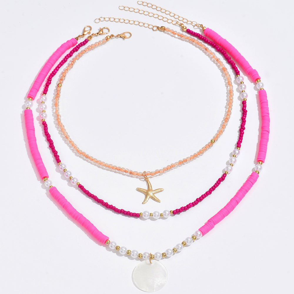 Wholesale seashell necklace set - european & american style, bohemian beach vacation accessories, beaded choker necklace for women
