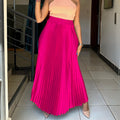 C8532exportplus size women's high waistelegantelegancefashion large swing a-line skirt half-length skirt cross-border pleated skirt