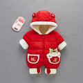 Infant winternew arrival chinese style outing thickened new year's greetings clothes for men and women baby festive first birthday heattech crawling clothes