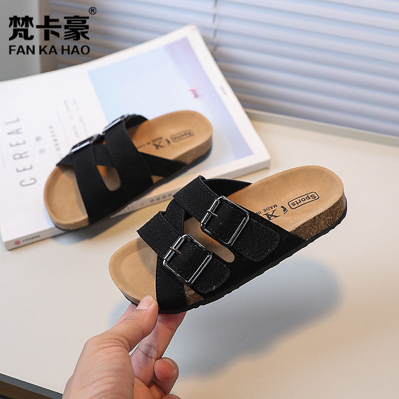 Birkenstock boys' cork sandals - new summer collection: open-toe kids' shoes, indoor/outdoor sandals, big & tall children's flip-flops