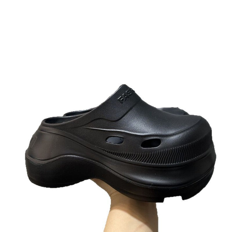 8cm thick sole baotou half slippers women's students summer 2025new arrivalsummer outing sandals outwear wholesale