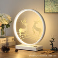 Stylish creative table lamp bedroom bedside lamp living room decoration deer round led eye protection energy saving home lighting fixtures