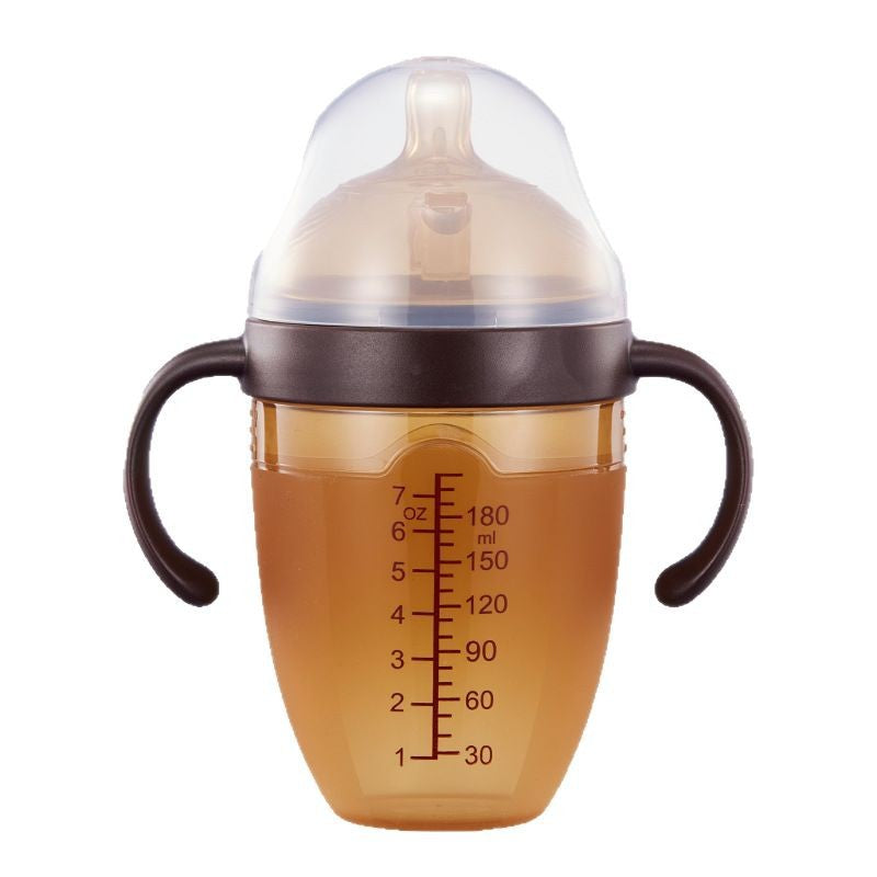 English boxed breast milk solid nano silver weaning artifact baby anti-flatulence full silicone bottle 210ml