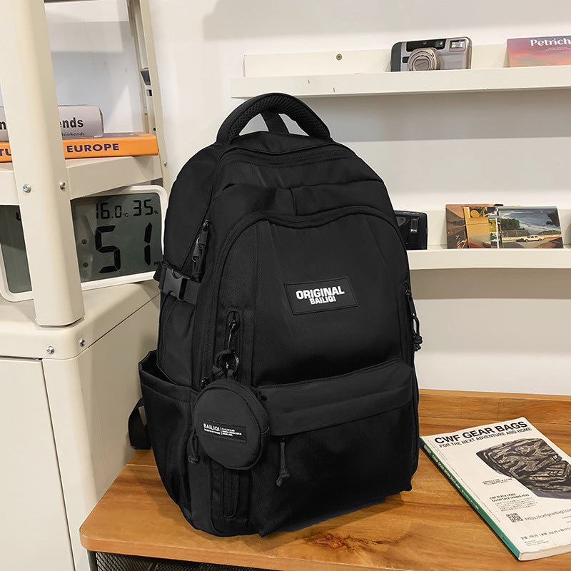 High school student backpack for boys, middle school wear-resistant casual backpack for girls, 2025 new fashionable versatile laptop backpack