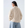 fashion  autumn new arrival casual retro lapel button loose corduroy jacket outwear