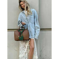 Forest style new arrival  lace skirt sense of design asymmetrical long skirt insruffles long skirt