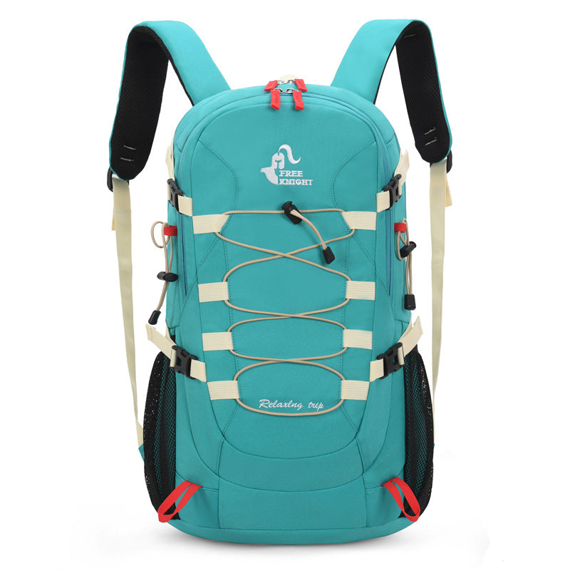 Cross-border mountaineering bag 40L waterproof Oxford cloth mountaineering bag, men's and women's outdoor sports backpack with rain cover