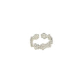 Palace style lace zircon open ring accessible luxuryniche style design classy sense index finger ring elegant ring for women