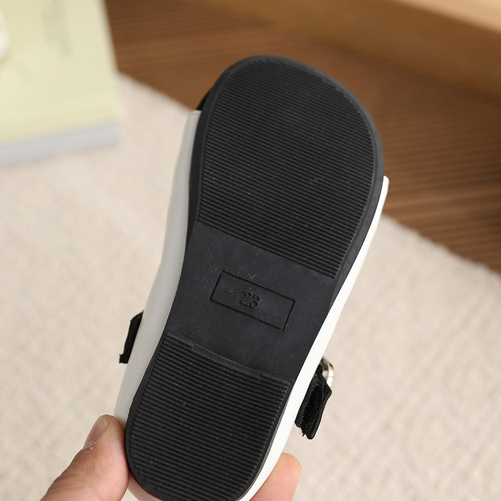 Vancahao girls' leather shoes -  spring/autumn new collection: stylish flats, princess shoes, korean style, soft sole single shoes for girls