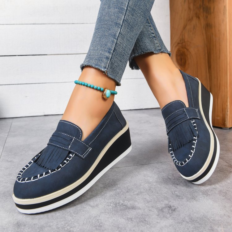 spring/autumn new arrival: plus-size wedge heel single shoes for women, sizes 36-43. wholesale available. dropshipping to  and